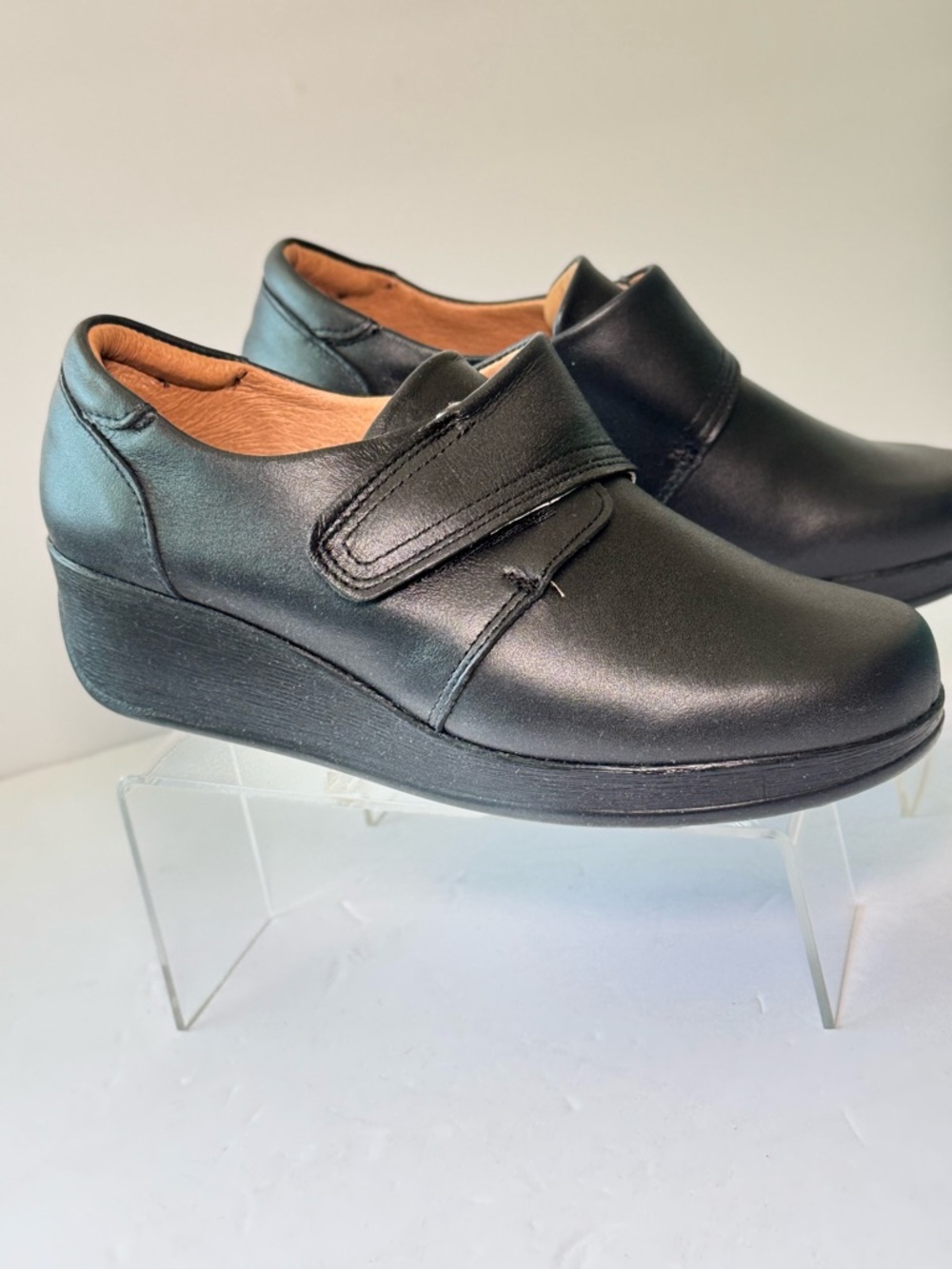 ComfortFit Women’s Black leather Slip-On Shoe